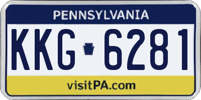 PA license plate KKG6281