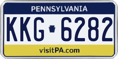 PA license plate KKG6282