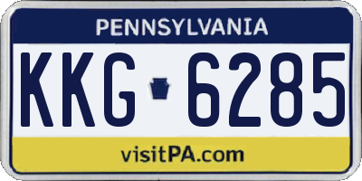 PA license plate KKG6285