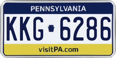 PA license plate KKG6286