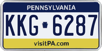 PA license plate KKG6287