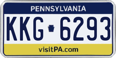 PA license plate KKG6293