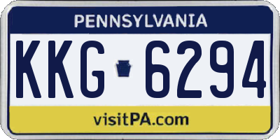 PA license plate KKG6294