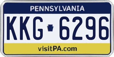 PA license plate KKG6296