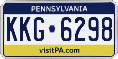 PA license plate KKG6298