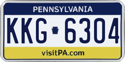 PA license plate KKG6304