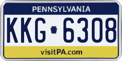 PA license plate KKG6308