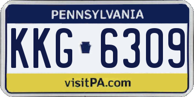 PA license plate KKG6309
