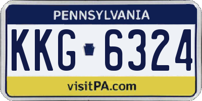 PA license plate KKG6324