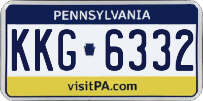 PA license plate KKG6332