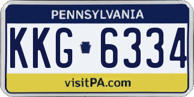 PA license plate KKG6334