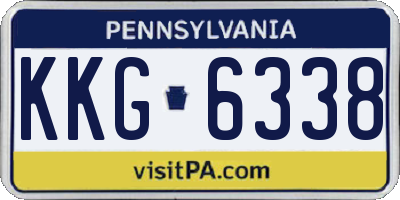 PA license plate KKG6338