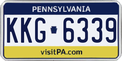 PA license plate KKG6339