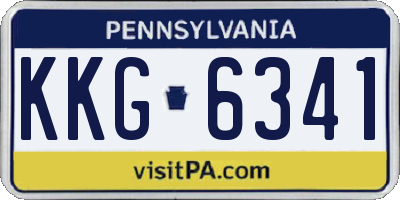 PA license plate KKG6341