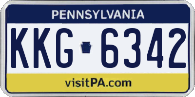 PA license plate KKG6342