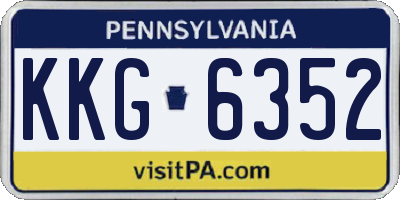 PA license plate KKG6352