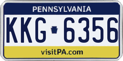 PA license plate KKG6356