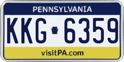 PA license plate KKG6359