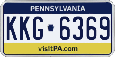 PA license plate KKG6369
