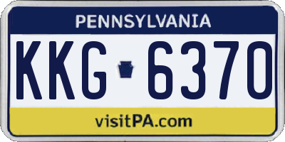 PA license plate KKG6370