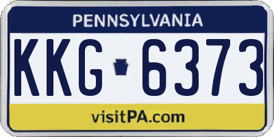 PA license plate KKG6373