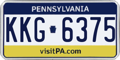 PA license plate KKG6375