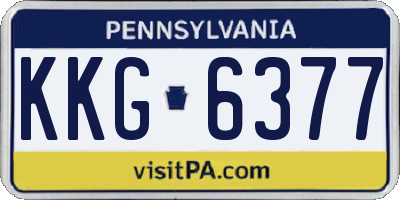 PA license plate KKG6377
