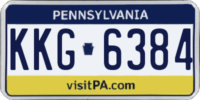 PA license plate KKG6384