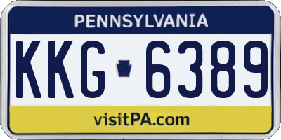 PA license plate KKG6389