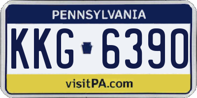 PA license plate KKG6390