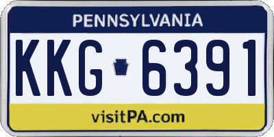 PA license plate KKG6391
