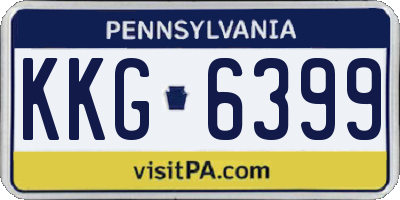 PA license plate KKG6399