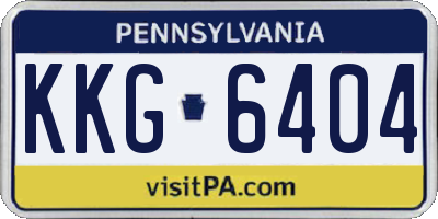 PA license plate KKG6404