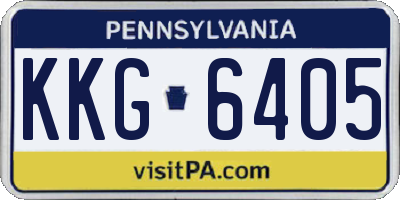 PA license plate KKG6405