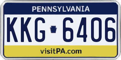 PA license plate KKG6406