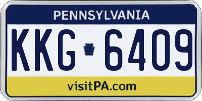 PA license plate KKG6409