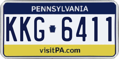 PA license plate KKG6411