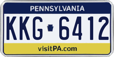 PA license plate KKG6412