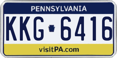PA license plate KKG6416