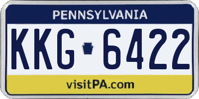PA license plate KKG6422