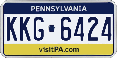 PA license plate KKG6424