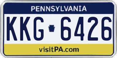 PA license plate KKG6426