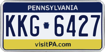PA license plate KKG6427