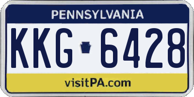 PA license plate KKG6428