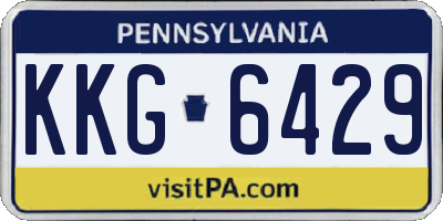 PA license plate KKG6429