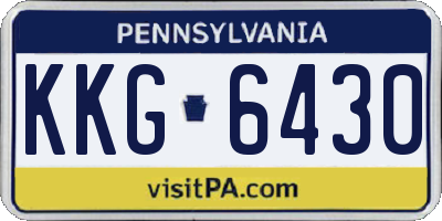 PA license plate KKG6430