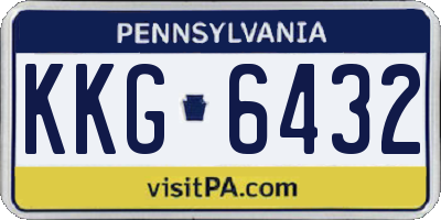 PA license plate KKG6432