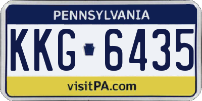PA license plate KKG6435