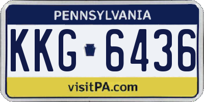 PA license plate KKG6436