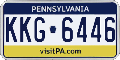 PA license plate KKG6446